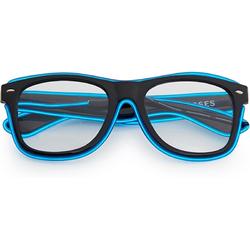 NEON nerdbril  zwart | neon blauw